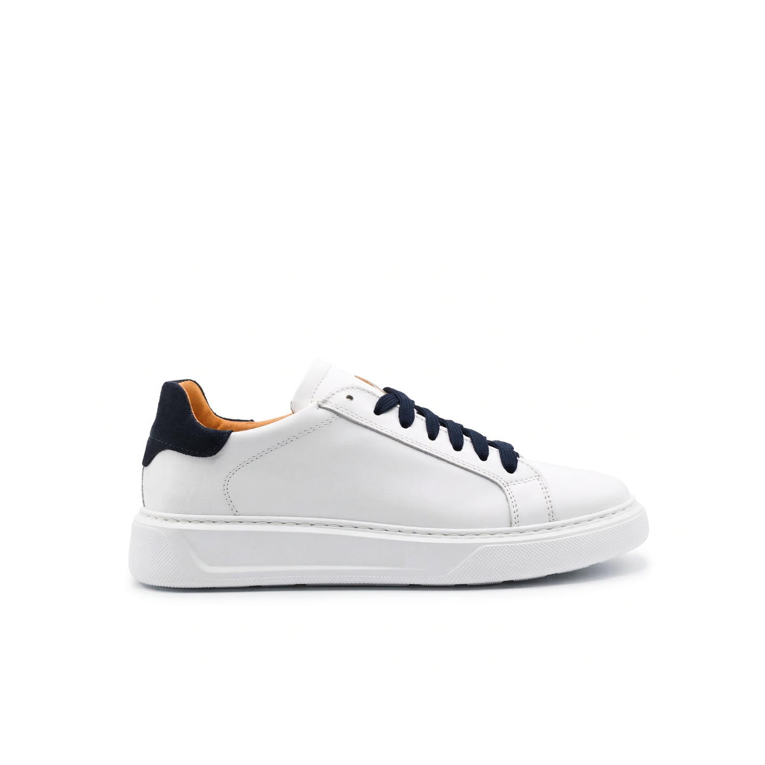 Airon Men's Leather Sneakers with White Sole