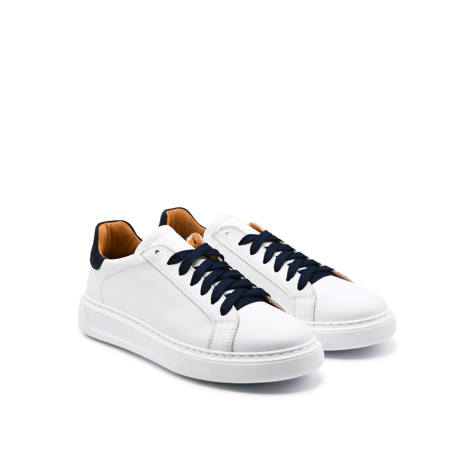 Airon Men's Leather Sneakers with White Sole