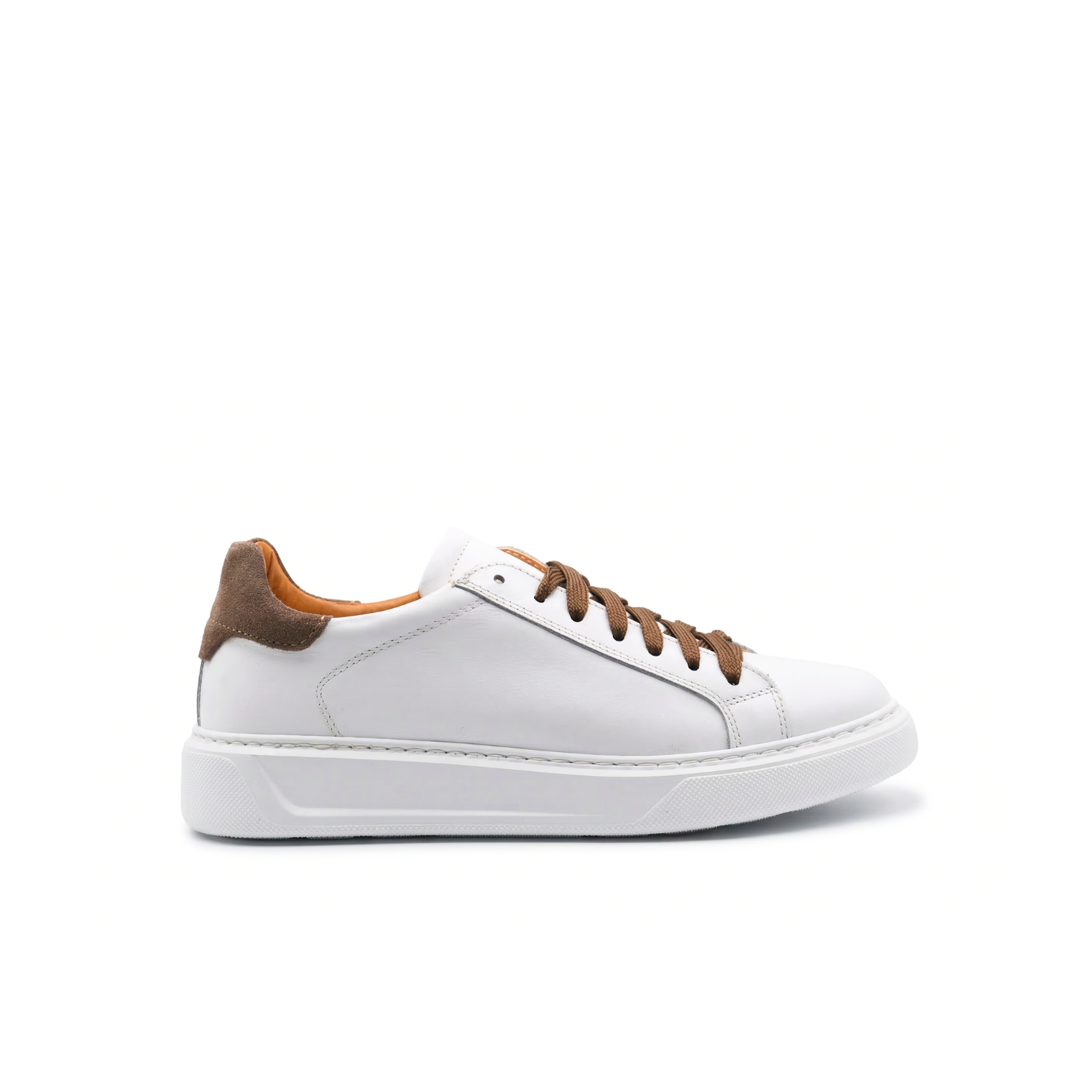 Airon Men's Leather Sneakers with White Sole