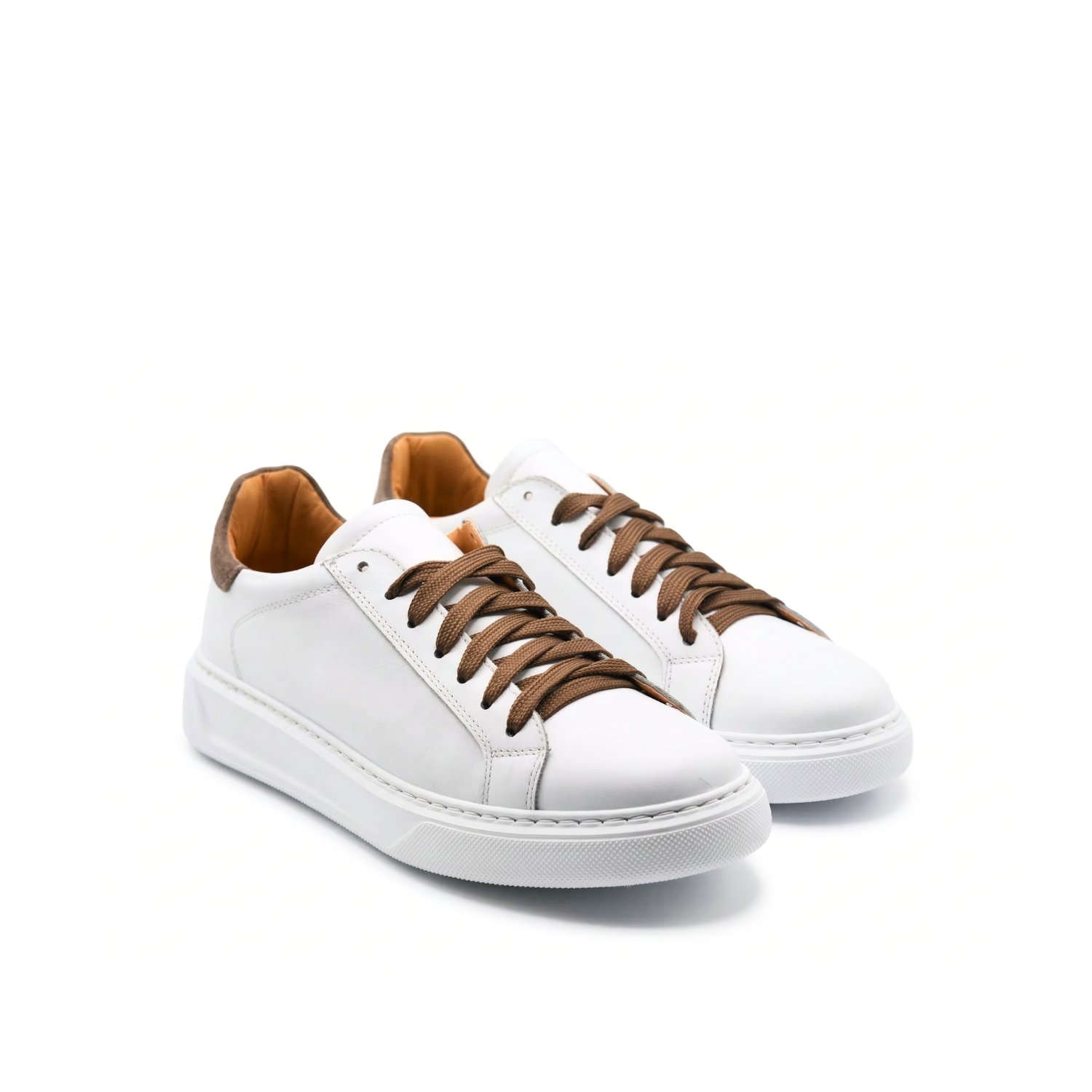 Airon Men's Leather Sneakers with White Sole