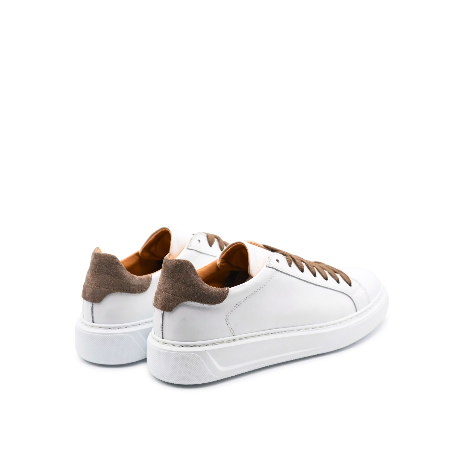 Airon Men's Leather Sneakers with White Sole