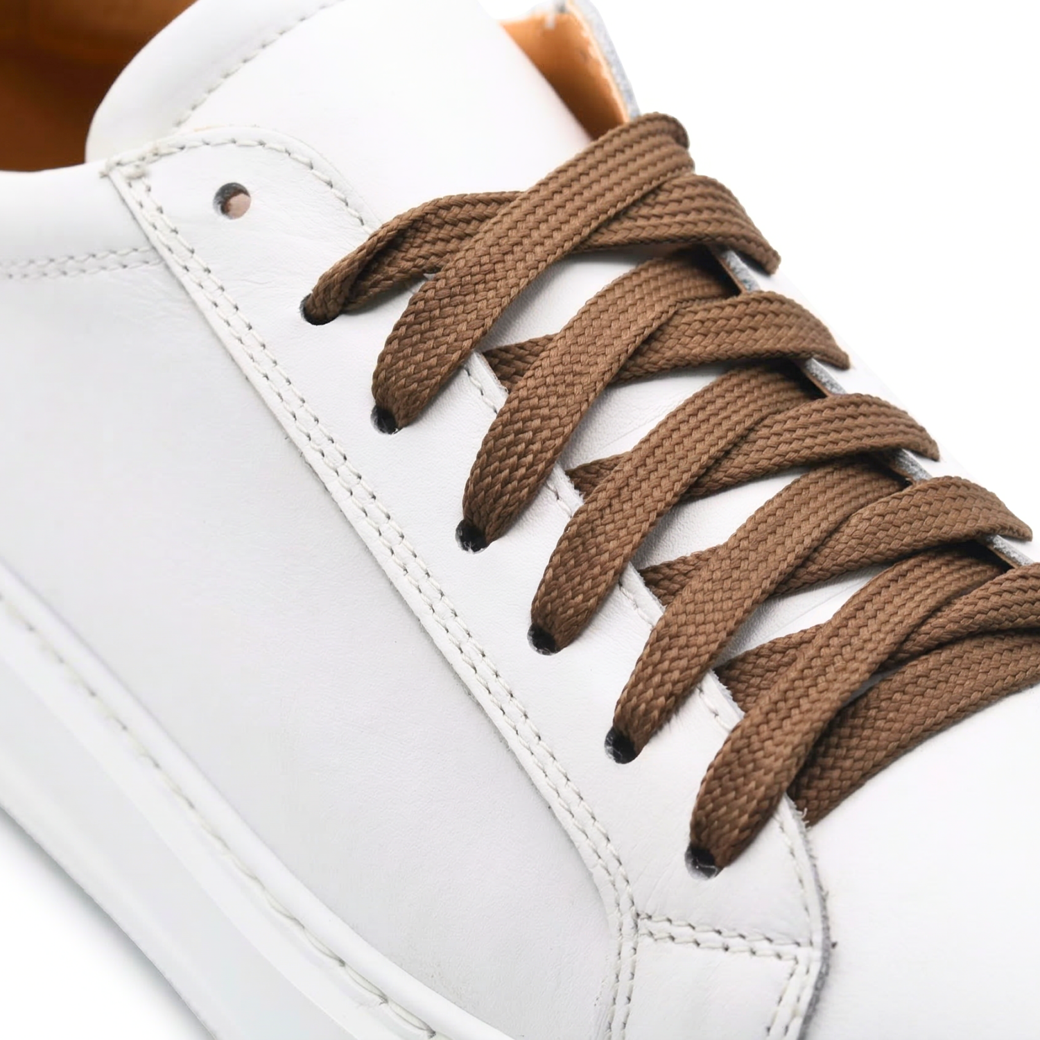 Airon Men's Leather Sneakers with White Sole