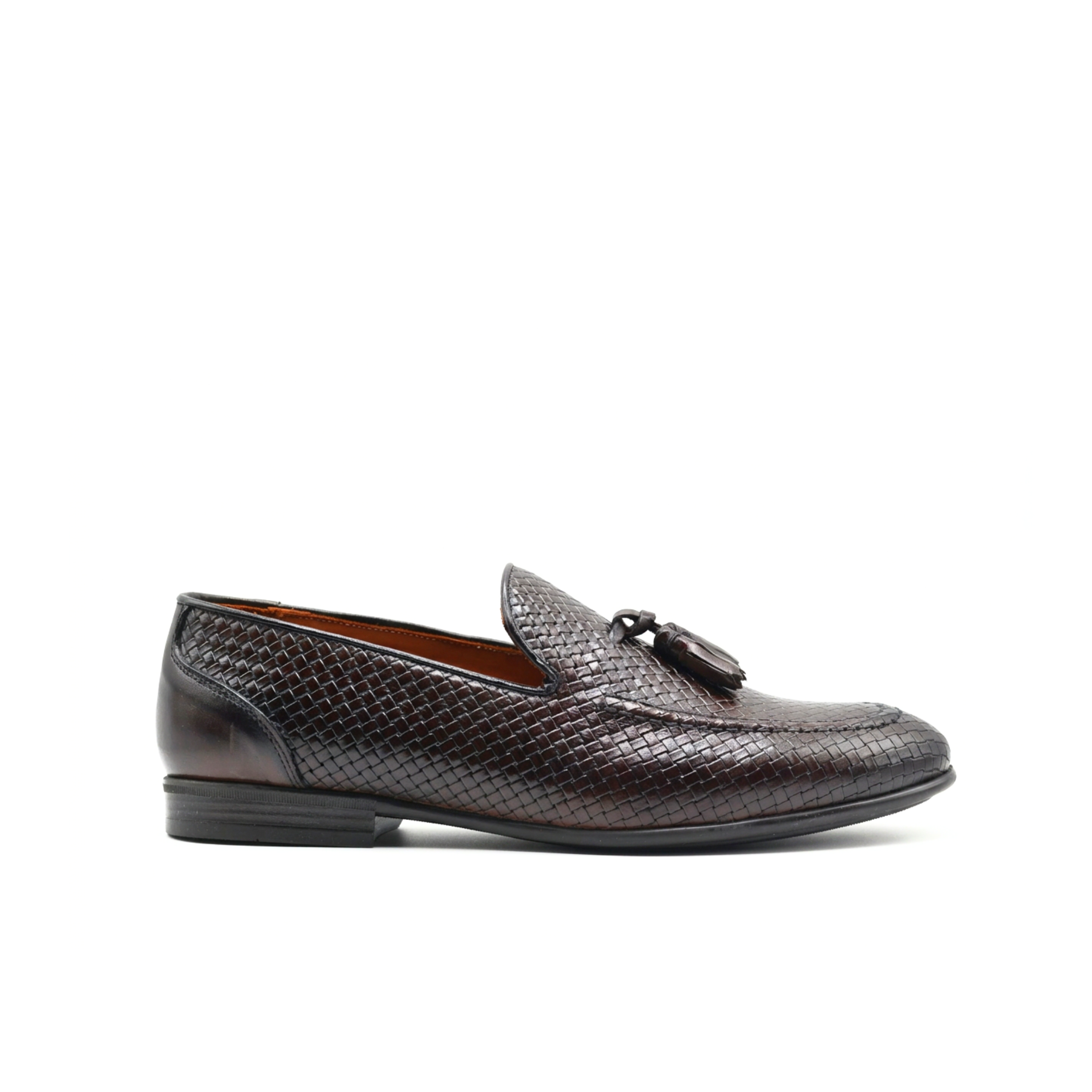 Men's Iris Woven Leather Moccasins