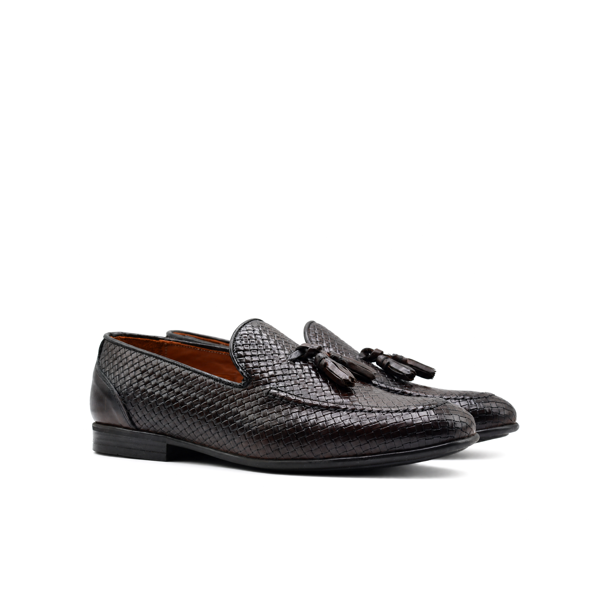 Men's Iris Woven Leather Moccasins