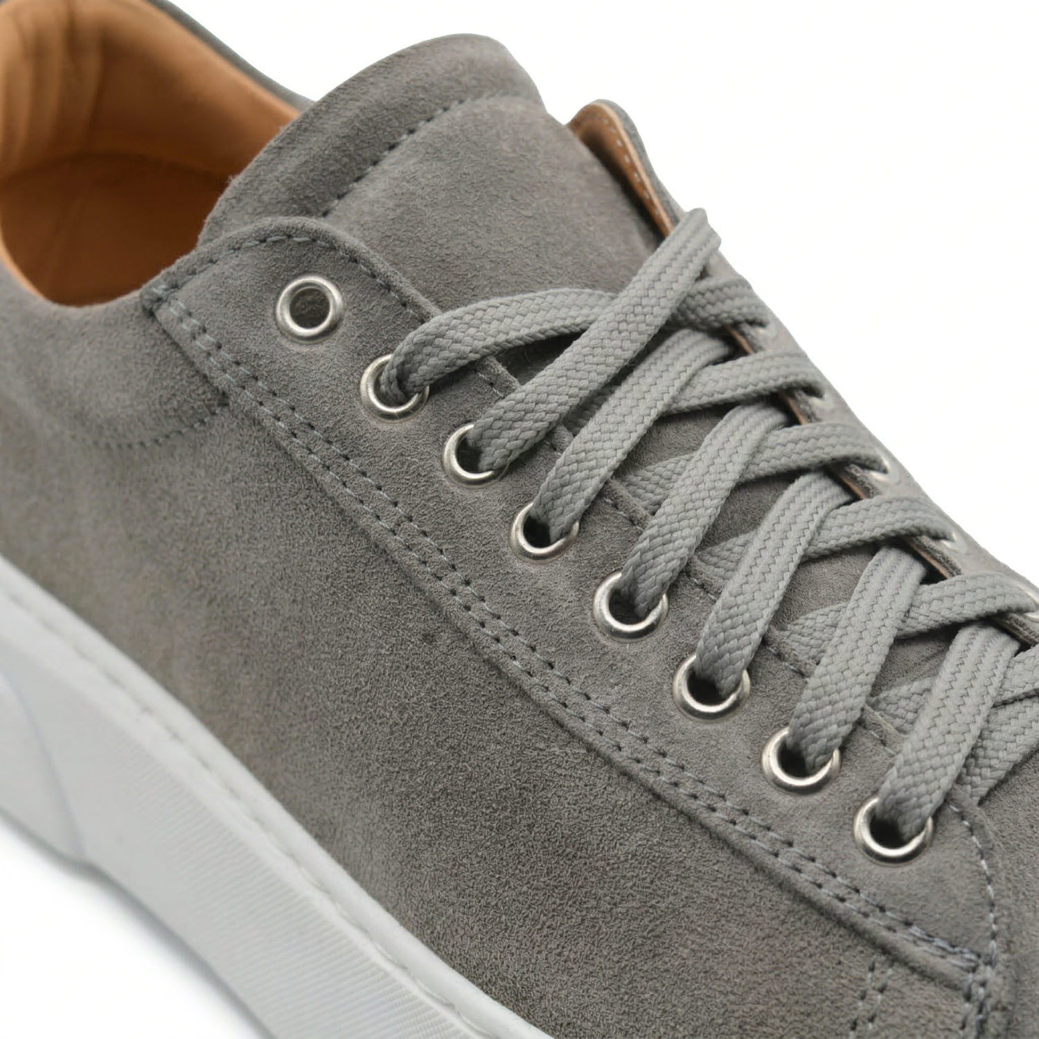 Smith Men's Suede Sneakers with White Sole