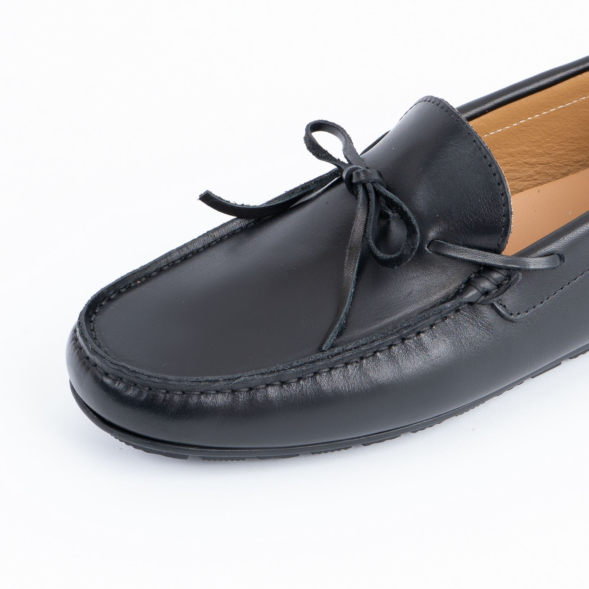 Cruise Leather Moccasins with Rubber Sole and Laces