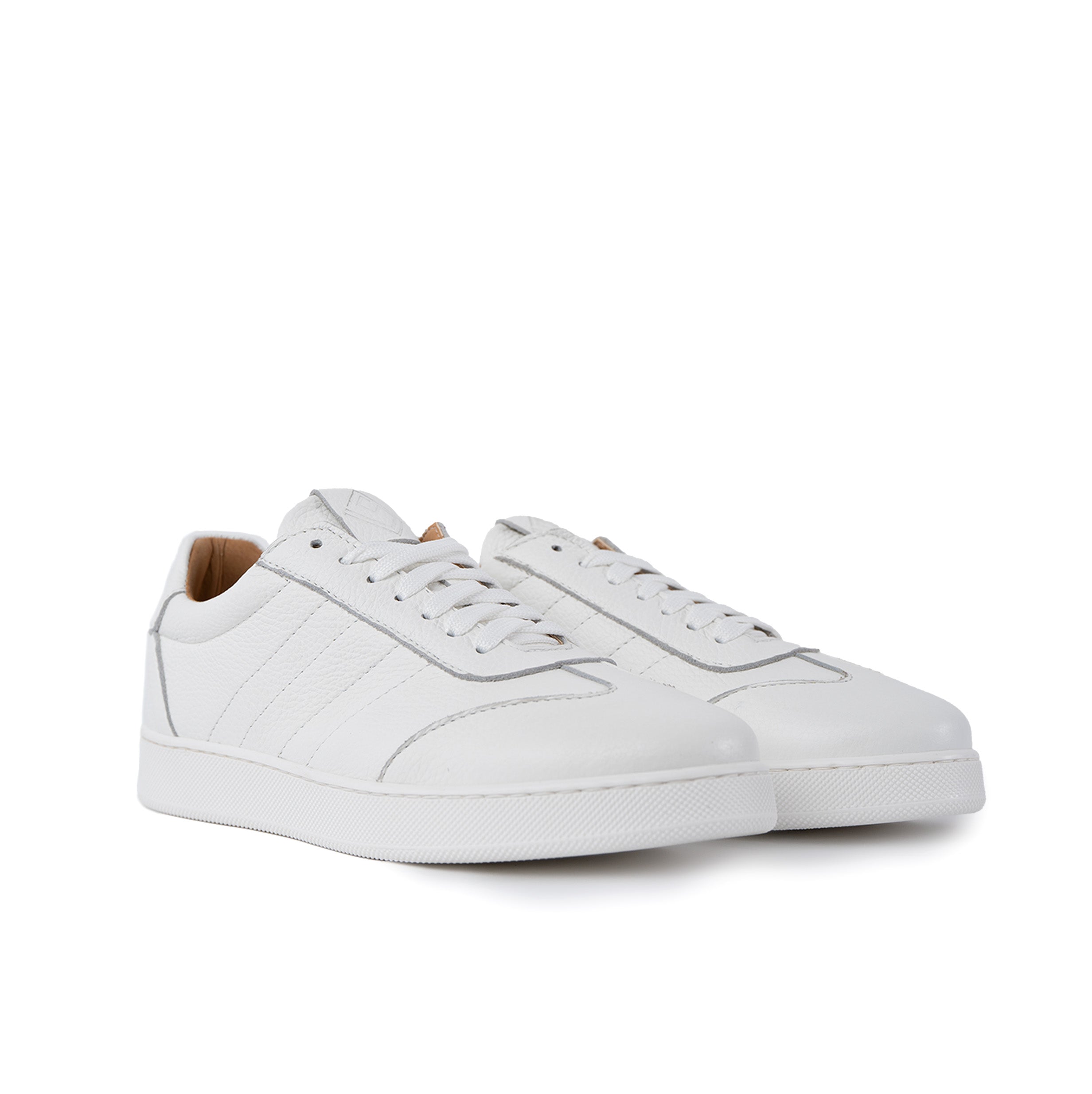 Fusion Total White Low Sneakers for Men in Genuine Bottolata Leather