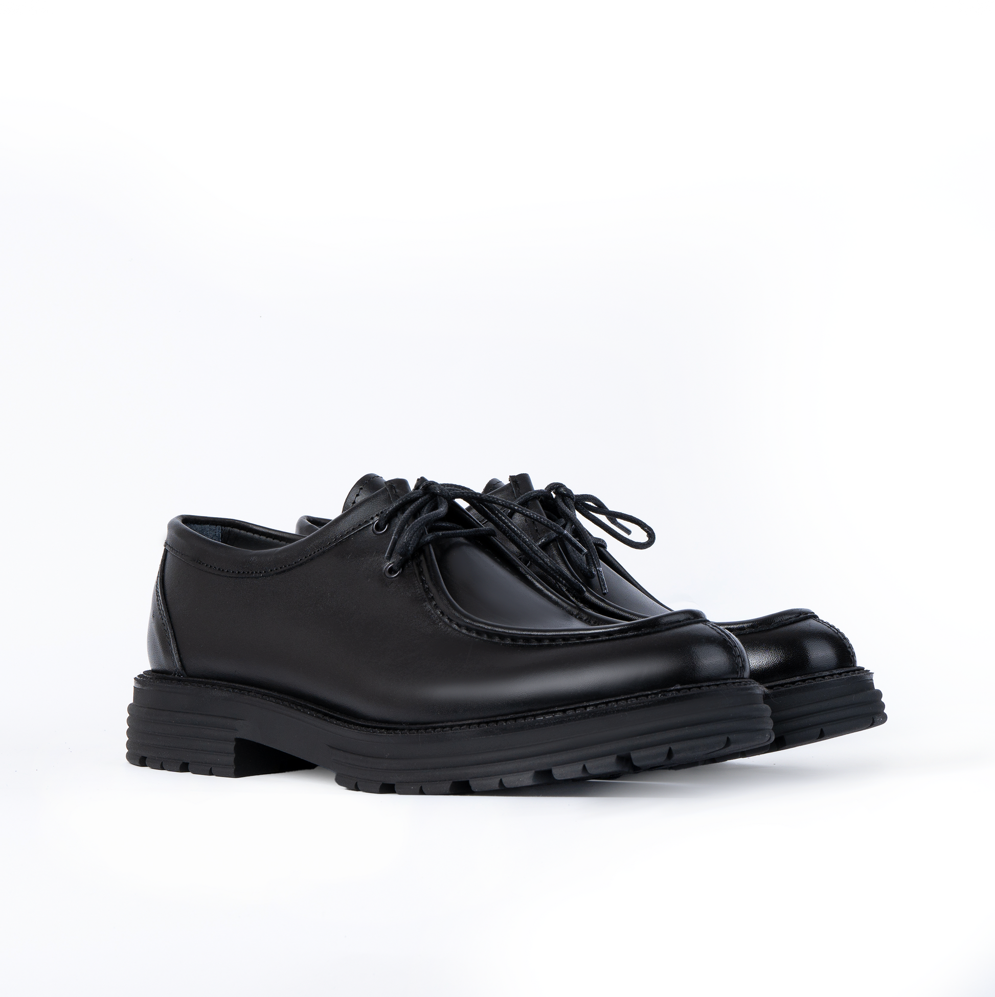 Vector engineer lace-up shoes in genuine leather