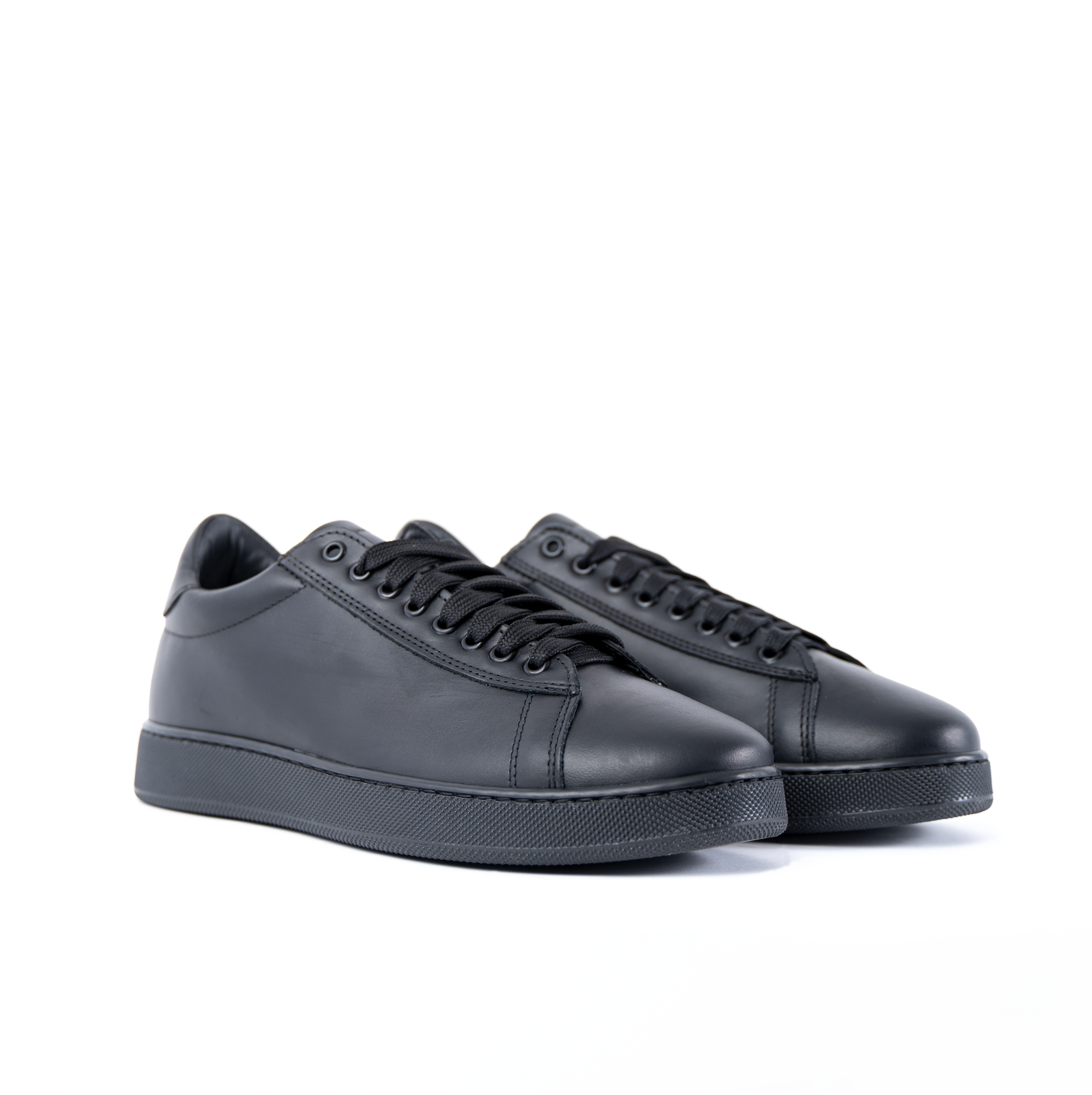 Black Smith Low Sneakers for Men in Genuine Leather