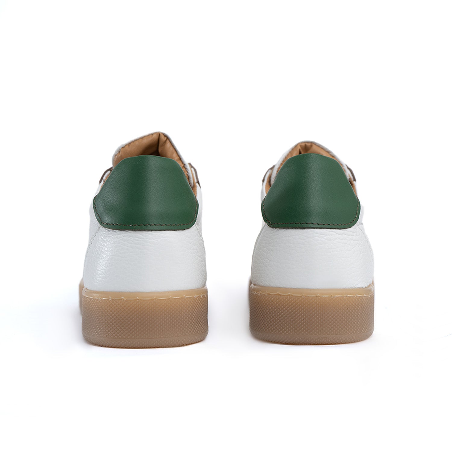 Fusion men's sneakers with light amber sole in genuine bottolato leather