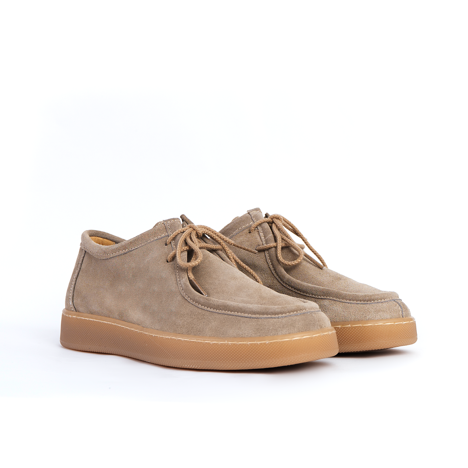 Frank light amber men's background in soft suede