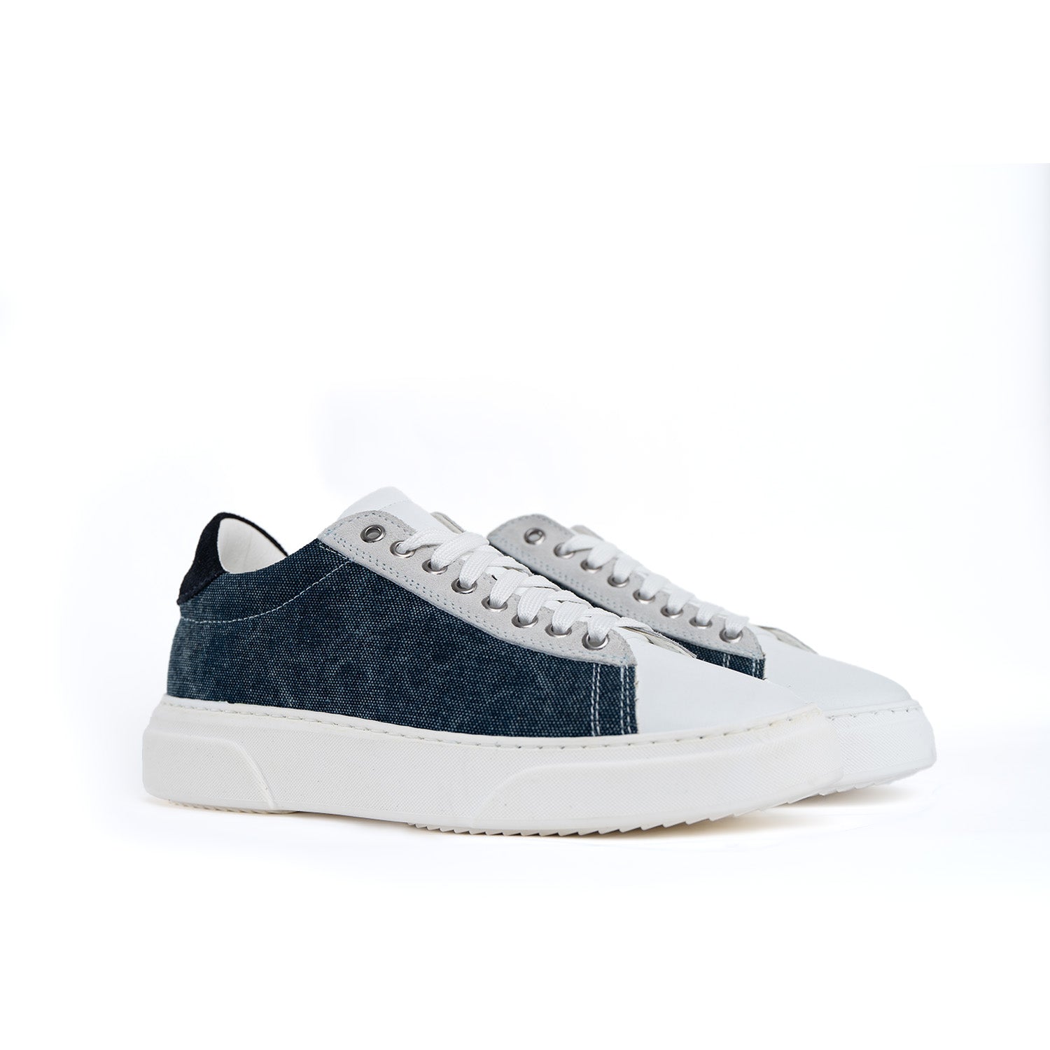 Smith Men's Sneakers in Denim with White Sole