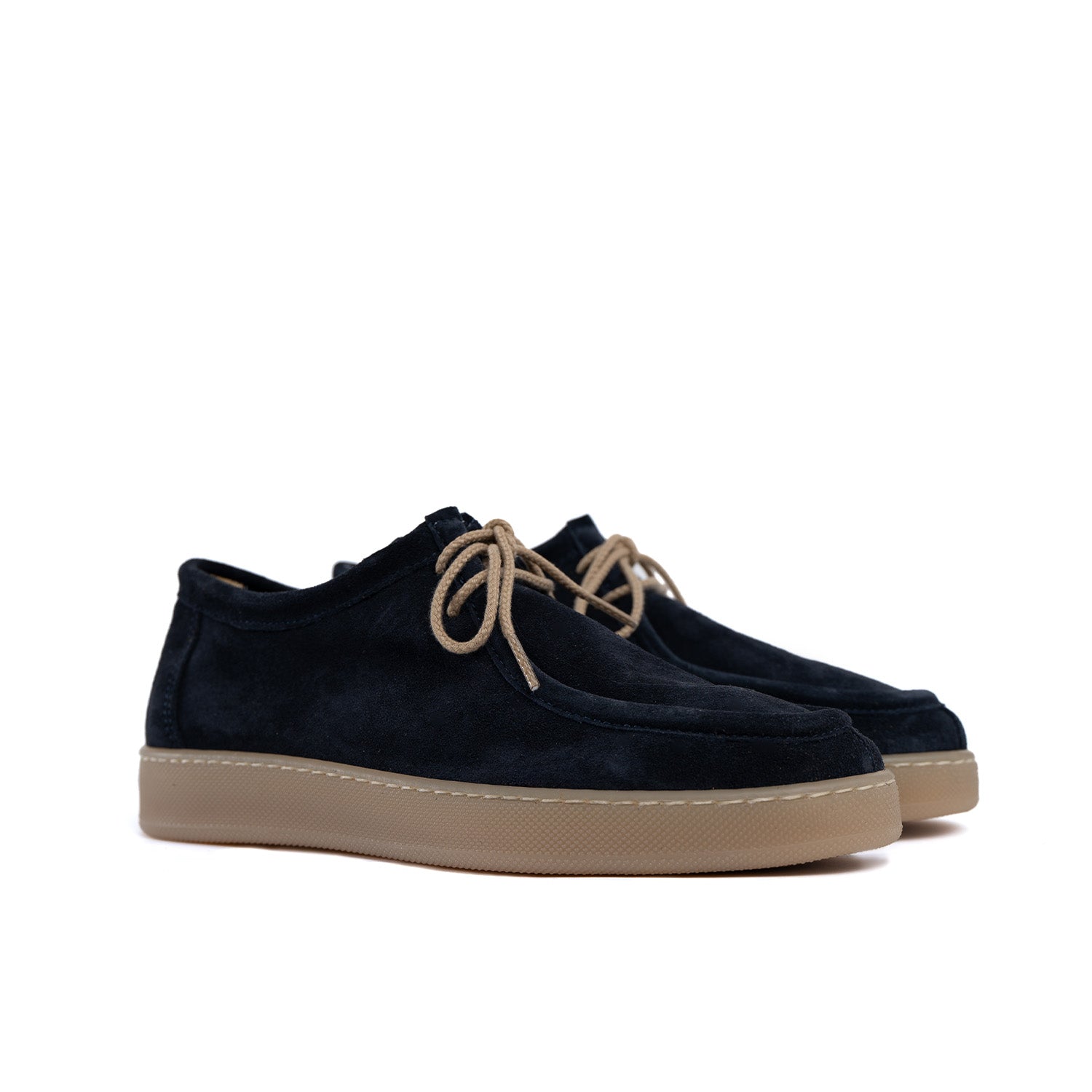 Frank light amber men's background in soft suede
