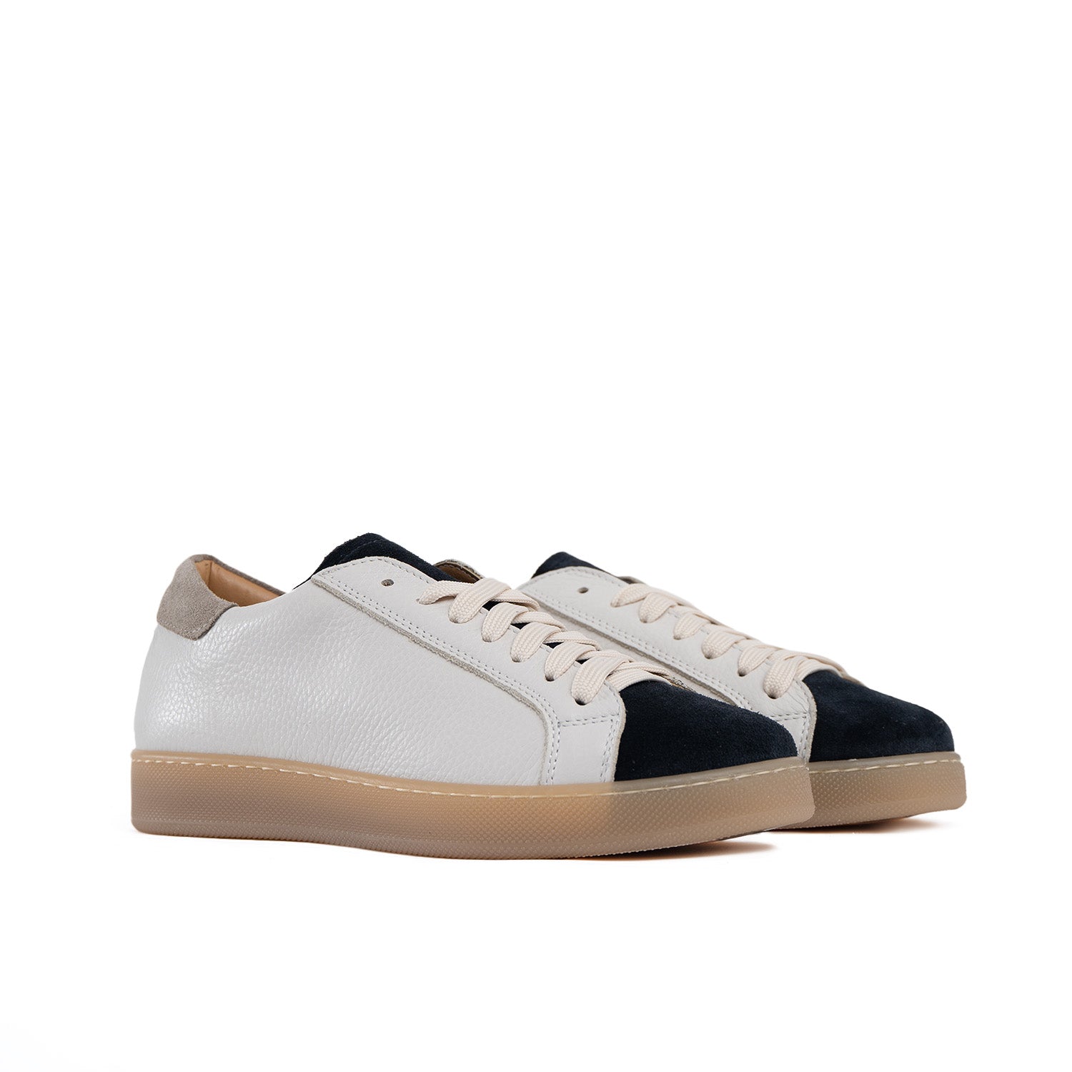 Men's Urban Sneakers Genuine Bottolata Leather Suede Inserts