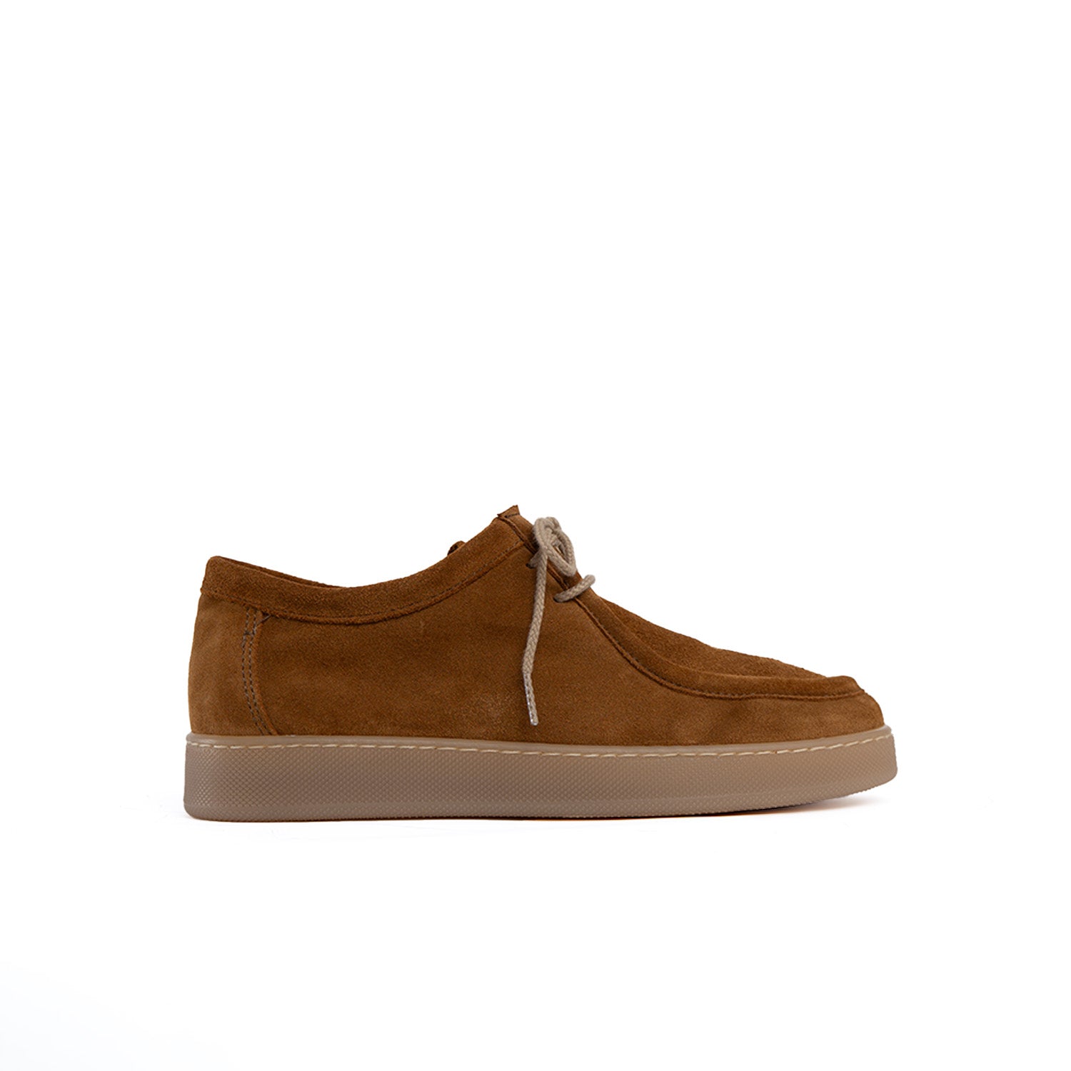 Frank light amber men's background in soft suede
