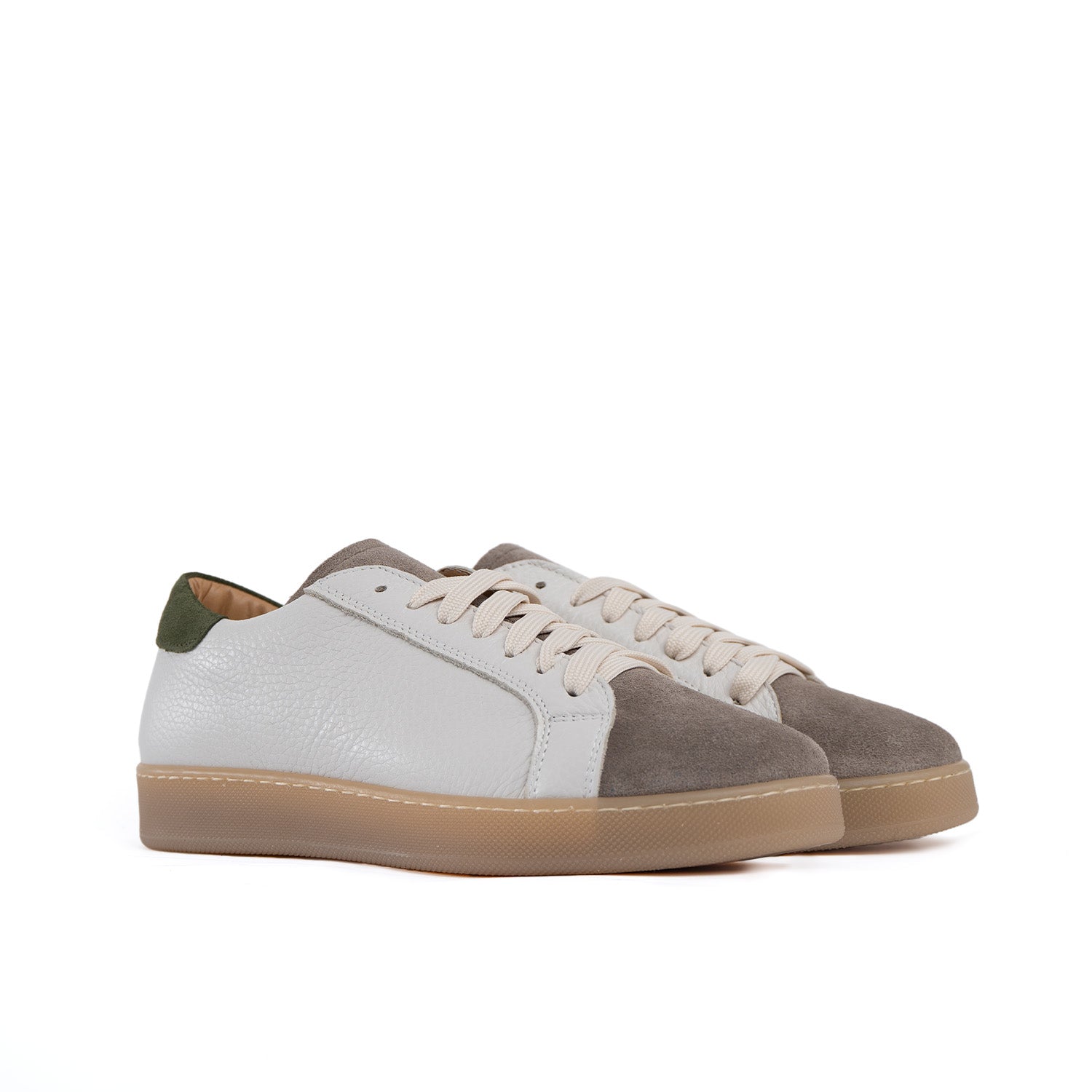 Men's Urban Sneakers Genuine Bottolata Leather Suede Inserts