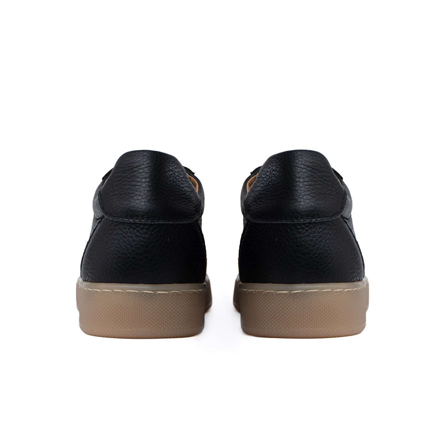 Fusion men's sneakers with light amber sole in genuine bottolato leather