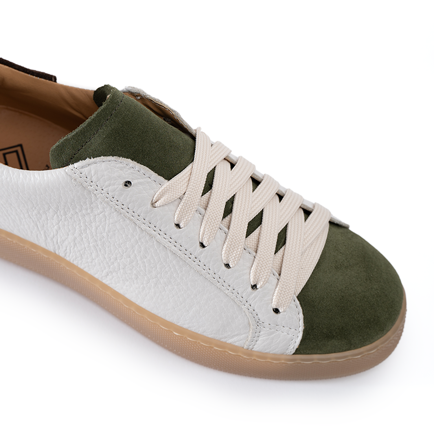 Men's Urban Sneakers Genuine Bottolata Leather Suede Inserts