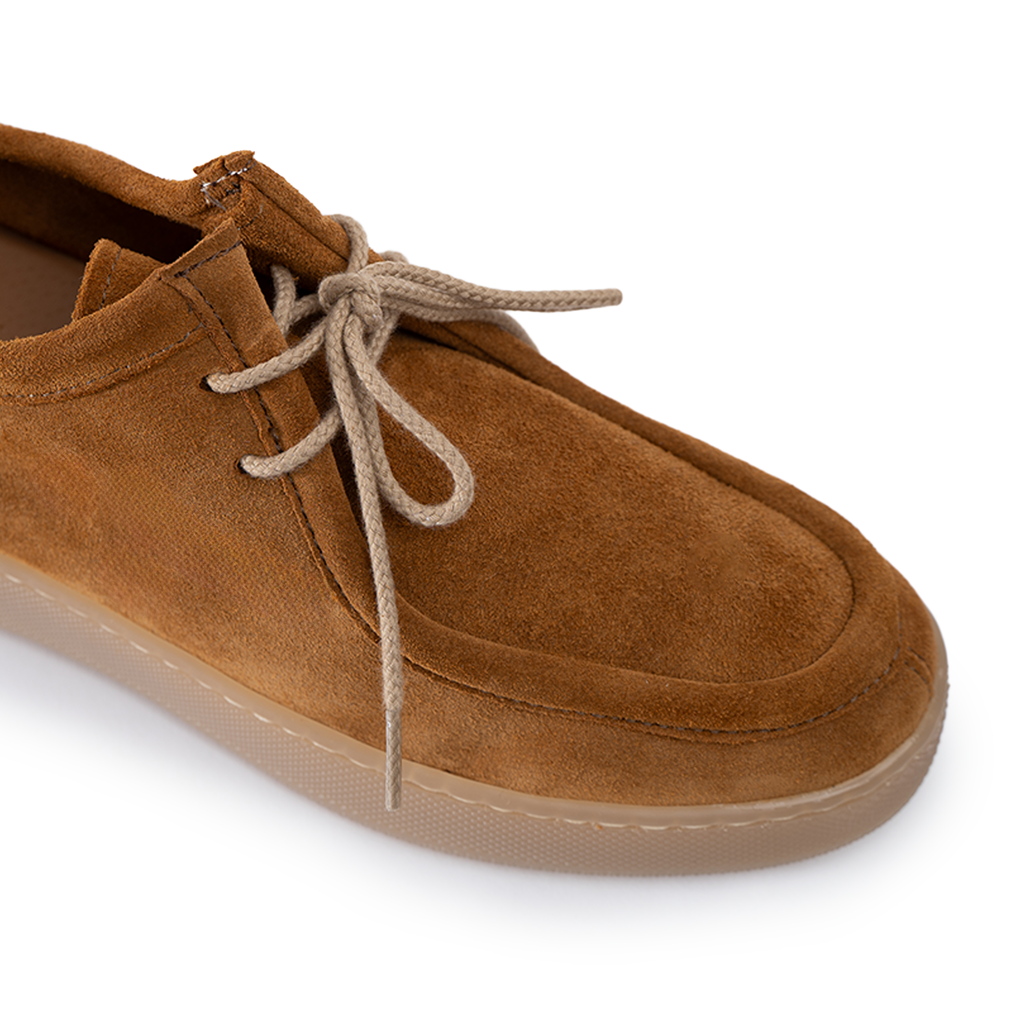 Frank light amber men's background in soft suede