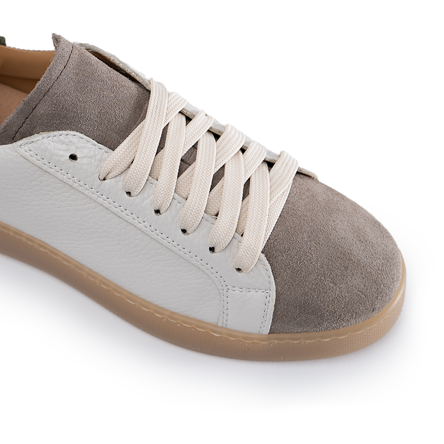 Men's Urban Sneakers Genuine Bottolata Leather Suede Inserts