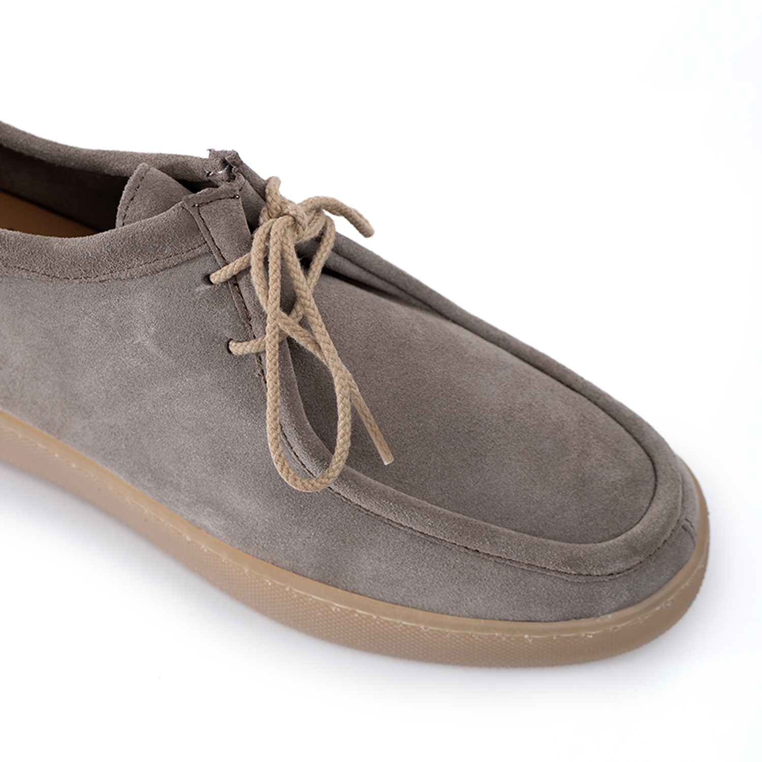 Frank light amber men's background in soft suede