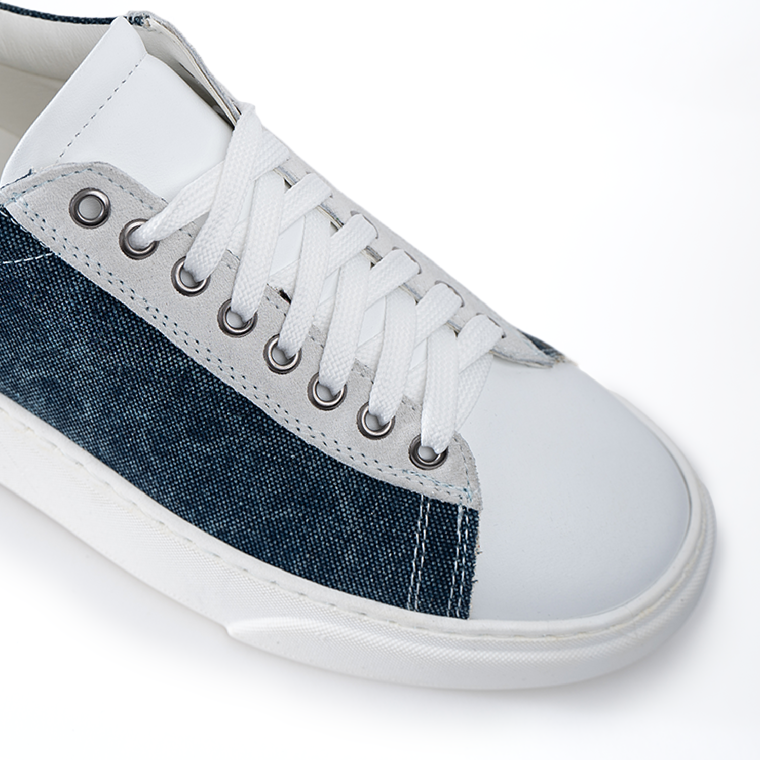Smith Men's Sneakers in Denim with White Sole