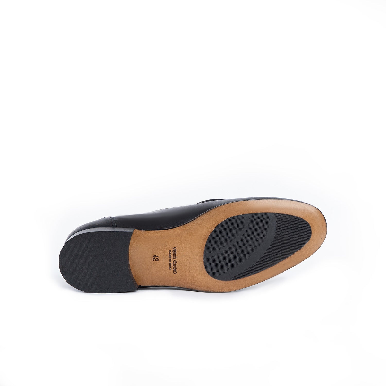 Men's luxury leather moccasin loafer with leather sole